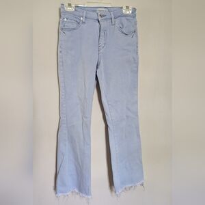 Special A Light Wash Bootcut Kick Crop Jeans with Stretch Juniors Size 3/26